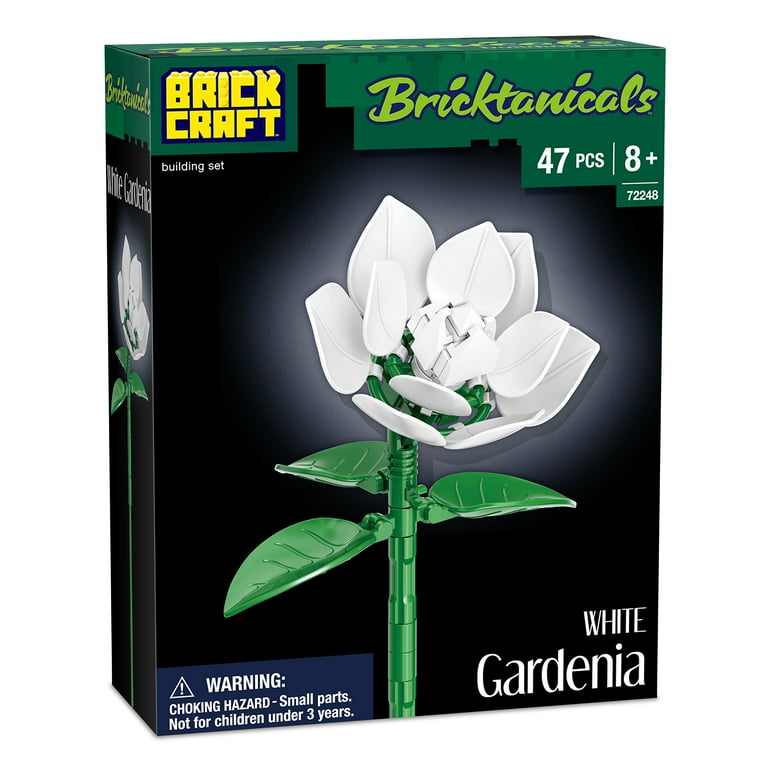 Brickcraft White Gardenia Building Kit (47-Piece Set