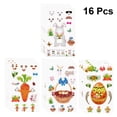 thumbnail image 2 of OUNONA 16 Sheets Easter Decal Rabbit Sticker Kids Easter Party Favor Fun Craft Project(Easter Eggs + Rabbit + Basket + Carrot 4 Sheets For Each Pattern), 2 of 6