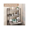 thumbnail image 2 of 2-in-1 cat litter box enclosure con 2-tier almacenamiento estantes y doors moderno indoor cat house de madera cat washroom muebles para most litter boxes, 2 of 7