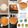 thumbnail image 4 of 8 Inch Cake Pan Set of 2, Nonstick Stainless Steel Round Layer Cake Baking Pans with 100PCS Parchment Papers, Circle Cake Pan Tins for Birthday Christmas, Non-Toxic & Healthy, Dishwasher Safe, 4 of 4