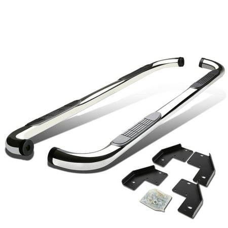 For 99-16 Ford Super Duty Crew Cab Stainless Steel 3" Side Step Nerf Bar Running Board F-250/ F-350/ F-450/ F-550 Left+Right 10 11 12 13 14 15