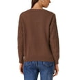 thumbnail image 3 of INSPIRE CHIC Women's Sweaters V Neck Knit Crochet Hollow Out Long Sleeve Pullover Sweater Top M Brown, 3 of 6