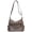 dark brown, variant on Vintage PU Ita Bag for Women, Clear Display Window, Zipper Closure, Large Capacity & Adjustable Strap, Shoulder Handheld Crossbody Bag (12.2" x 4.3" x 9.8", 0.90 lb)