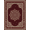 Burgundy Red, Pattern 4, variant on ODIKA Vintage Papel Symmetrical Frame Intricate Botanical Aged Distressed Non-Slip Chair-Friendly for Home Office, Gaming Room, Under Desk