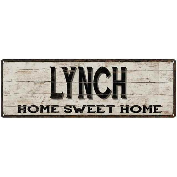 LYNCH Rustic Home Sweet Home Sign Gift 8x24 Metal Decor 108240084237