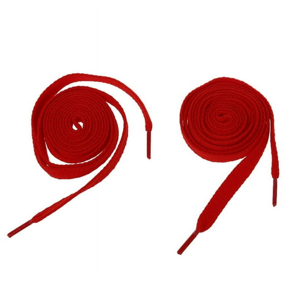Flat Bootlaces Trainers Skate Strong Shoelaces red