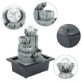 thumbnail image 5 of Miumaeov LED Fountain Waterfall Feng Shui Desktop Resin Ornament Decor, 5 of 20