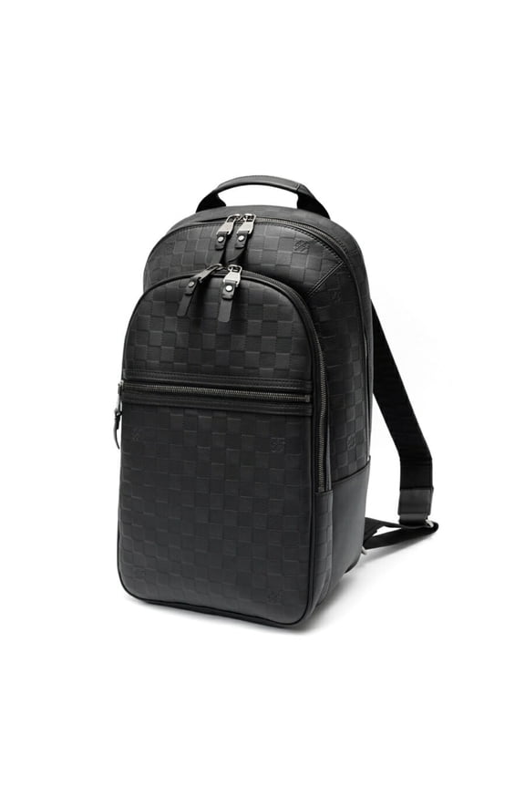 Pre-Owned Louis Vuitton Michael Backpack N41330, Damier Infini Leather, Black