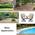 thumbnail image 5 of Costway Set of 2 Patio Swivel Dining Chairs Cushioned Armrest Garden Deck, 5 of 11