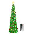thumbnail image 1 of Árbol de Navidad HISFFOG preiluminado, 1,5 m, con 50 luces de colores, 1 of 9