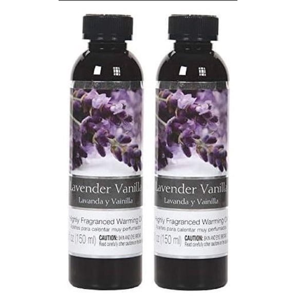 HOSLEY Lavender Vanilla Fragrance Diffuser Warming Oils, Set of 2, 5 oz