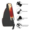 thumbnail image 5 of ZICANCN Fire Heart Crossbody Sling Bag for Men Women - Casual Shoulder Backpacks for Travel Sport Climbing Runners Daypack, 5 of 9