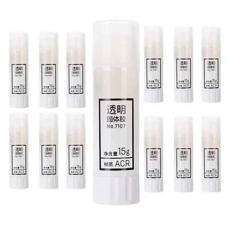 SLUOHZXI 12PCSTransparent Glue Stick Student Stationery Transparent Solid Glue,Washable All Purpose