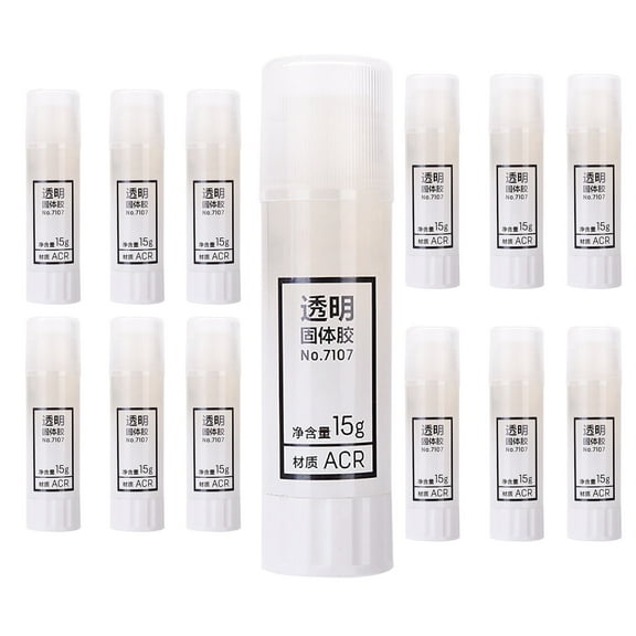 SLUOHZXI 12PCSTransparent Glue Stick Student Stationery Transparent Solid Glue,Washable All Purpose