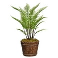 thumbnail image 1 of 50" Tall Fern Plant Artificial Indoor/ Outdoor Greenery Decorative with Burlap Kit and Fiberstone Planter By Minx NY, 1 of 4