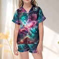 thumbnail image 2 of Luvoko Child Pajamas Teal Silk Robe Girls Robe And Slipper Set for Toddlers Robes with Slippers for Girls Girls Robe And Slipper Set Robe for Big Girls Girls Snow Leopard Robe Tall Robe Robes for, 2 of 4