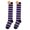 Purple, variant on Xmarks 1/2/4/6 Pairs Halloween Socks Stripe Knee Socks for Kids Girls Fun Christmas Gift Pumpkin Novelty Colorful Cotton Socks 7-12Y
