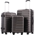 thumbnail image 1 of Maleta expandible Luggage Coolife para PC, ABS TSA, juego de 3 piezas, gris, 1 of 7