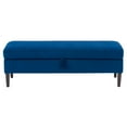 thumbnail image 1 of CorLiving Perry Velvet Storage Ottoman, Blue, 1 of 9