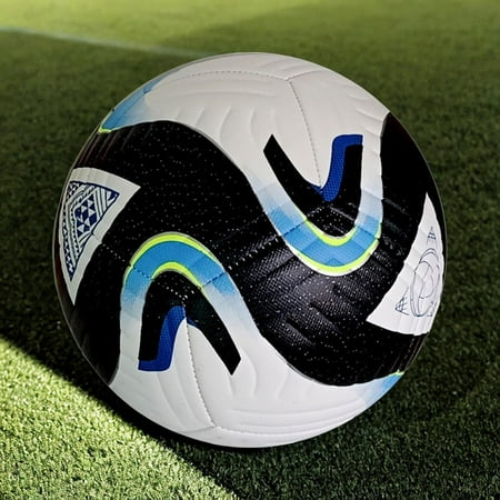 Soccer Ball Size 5 Training Ball Lightweight Soccer Training Equipment Ball Official Match Ball Football for Game Competition School , Black