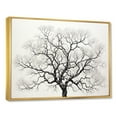 thumbnail image 2 of Designart "Oak Trees In Black And White" Tree Oak Floater Framed Wall Art Prints, 2 of 5