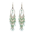 thumbnail image 1 of Qarigey Pendientes bohemios de aleación, regalos para mujeres y seguros para la piel, pendientes colgantes con cuentas coloridas Ropa, zapatos y accesorios Miscelánea verde, 1 of 6