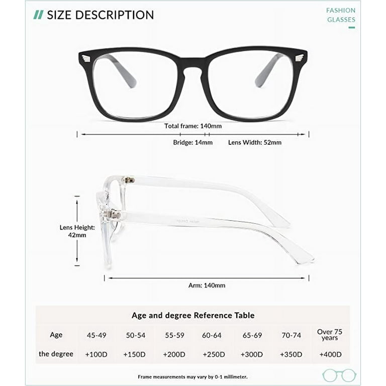 Mens Women Magnifying Eyeglasses Fashion Nerd Spectacle Reading - Foto 5
