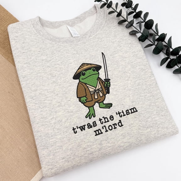 Embroidered T'was The 'Tism M'lord Shirt, Funny Frog Wizard Meme, Neurodiversity Sweatshirt, Audhd Diagnosis, Weirdcore Tee, Unhinged