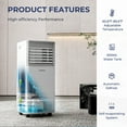 thumbnail image 5 of Spaco 10000 BTU Air Cooler with Fan and Dehumidifier Mode-Black, Small Air Conditioner Portable with Built-in Dehumidifier, 5 of 11