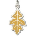 thumbnail image 1 of Sterling Silver 20" 1.2mm Box Chain Yellow Enameled Oak Leaf Pendant Necklace, 1 of 2