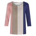 thumbnail image 5 of Chbgutlmr Womens Plus Size Tops Crewneck 3/4 Length Sleeve Color Block Casual Tops Fall Fashion Tshirts, 5 of 5