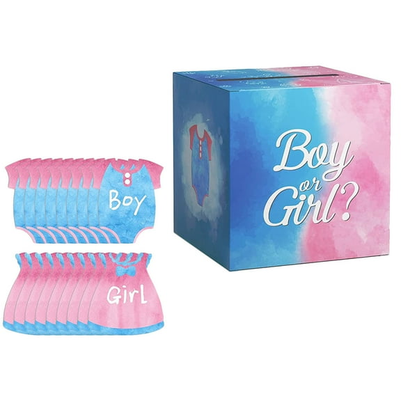 Gender Reveal Party Voting Box Set Decorations for Baby Shower Party Use Assorted Color