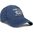 thumbnail image 3 of 50th Birthday Gifts for Men Women 1973 Hats Vintage 50 Year Old Embroidered Baseball Cap, 3 of 6