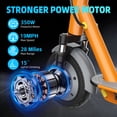thumbnail image 3 of Electric Scooter for Adults, 10" Solid Tires,Max 19Mph,350W Motor,21-28 Miles Range, Folding E-Scooter with Dual Suspension,APP Orange, 3 of 8