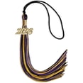 thumbnail image 6 of Endea Graduation Black/Purple/Gold Mixed Color Graduation Tassel with Gold Date Drop, 6 of 11