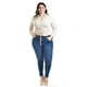 thumbnail image 4 of Blusa con jareta ajustable Roman Fashion /Tallas Extras, 1838 (Beige) beige 36, 4 of 6