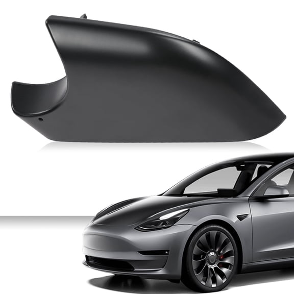 PIT66 Fit For 17-22 Tesla Model 3 Black Door Wing Mirror Cover Lower Holder Left Side
