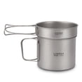 thumbnail image 2 of Lixada Ultralight Titanium Cookset Outdoor Camping Cookware Set 900ml/1100ml Pot 350ml Fry Pan with Folding Spork for for Travel Camping Backpacking Picnic, 2 of 7