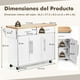 thumbnail image 3 of Costway Carrito de Cocina con Ruedas 2 Cajones 2 Gabinetes Isla de Cocina Rodante Porta Toallas Cuchillos Estante Ajustable para Comedor, 3 of 10