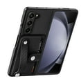 thumbnail image 6 of Elegant Choise Case with Screen Protector for Samsung Galaxy Z Fold 5 5G Wristband Credit Card Holder Leather Phone Cover, Black, 6 of 14