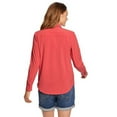 thumbnail image 2 of Eddie Bauer Ladies’ Size Medium Departure 2.0 Long Sleeve Shirt, Chili (red), 2 of 3