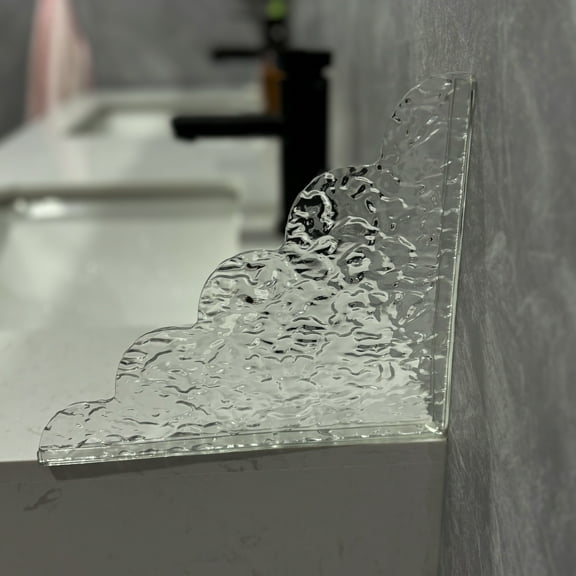 2pcs Shower Splash Guard, Bathtub Water Splash Guard with Silicone Base, Prevent Water Spills, Easy Install, Bathroom Water Barrier Solution