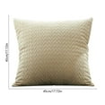 thumbnail image 3 of Cinvoph 18"x18" Plain Colored Throw Pillow Covers Cushion Cases, Soft Plush Striped Pillow Covers for Couch Sofa Bed Chair Living Room Bedroom, Modern Home Decor for All Seasons Khaki, 3 of 6