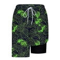 thumbnail image 6 of Aobny Board Shorts Men Hawaiian with Liner Clothes Slim Casual Big & Tall Men Clothes,Green,S, 6 of 6