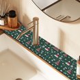 thumbnail image 2 of Yayeee Faucet Mat for Kitchen Sink 14.7" Diatomite Long Splash Guard Pad, Red Christmas Trees, 2 of 7