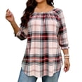 thumbnail image 2 of Craaazy Ladies Plus Size Printed Topss, Round Neck Ruffle Sleeve Casual Shirt, Loose Fit Comfy Blouse for Everyday Outfits Gifts, 2 of 6