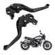 thumbnail image 1 of Embrague De La Motocicleta Y Palancas De Freno, Agarre Cómodo Accesorios Para Motos Ajustable Pu?os De Moto Para Ducati Scrambler 1100/deporte/especial 2018-2021, Ducati Scrambler 400/800(negro) Amonsee No, 1 of 6