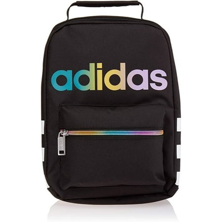 adidas Santiago Insulated Lunch Bag, Black/ White/ Rainbow, One Size