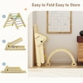 thumbnail image 4 of BanaSuper Large 3 in 1 Climbing Triangle Ladder with Ramp & Arch Foldable Wooden Climbing Triangle Set Montessori Climbing Toys for Baby Ourdoor Indoor Playground Play Gym Gift for Boys Girls, 4 of 8