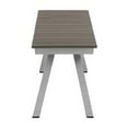 thumbnail image 3 of Pemberly Row Modern Aluminum and Polyresin Bench in Gray and Brush Finish, 3 of 3